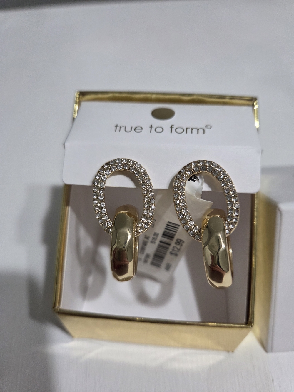 NWT Gold/Diamond Earrings